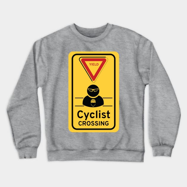 Cyclist crossing Crewneck Sweatshirt by Night'sShop